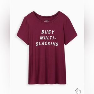 Torrid Perfect Tee - Super Soft Busy Multi-Slacking